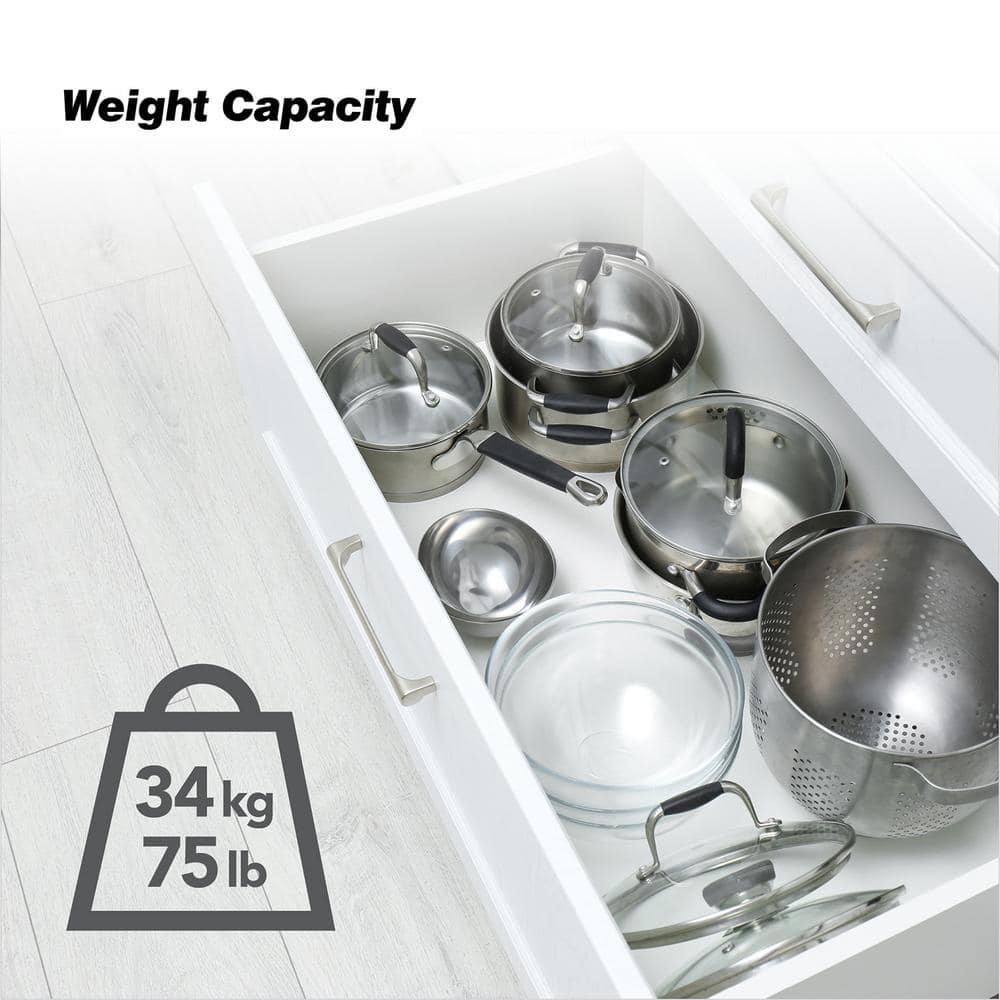 (Pair) 21 in. (533 mm) Full Extension Concealed Undermount Soft Close Drawer Slide - Hercitys