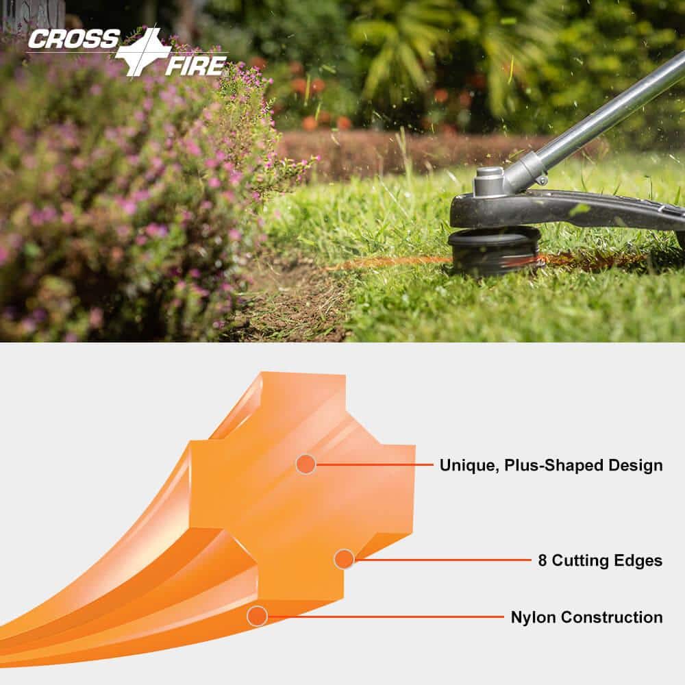 .095″ Cross-Fire Trimmer Line (250 ft.) Large Clam - Hercitys