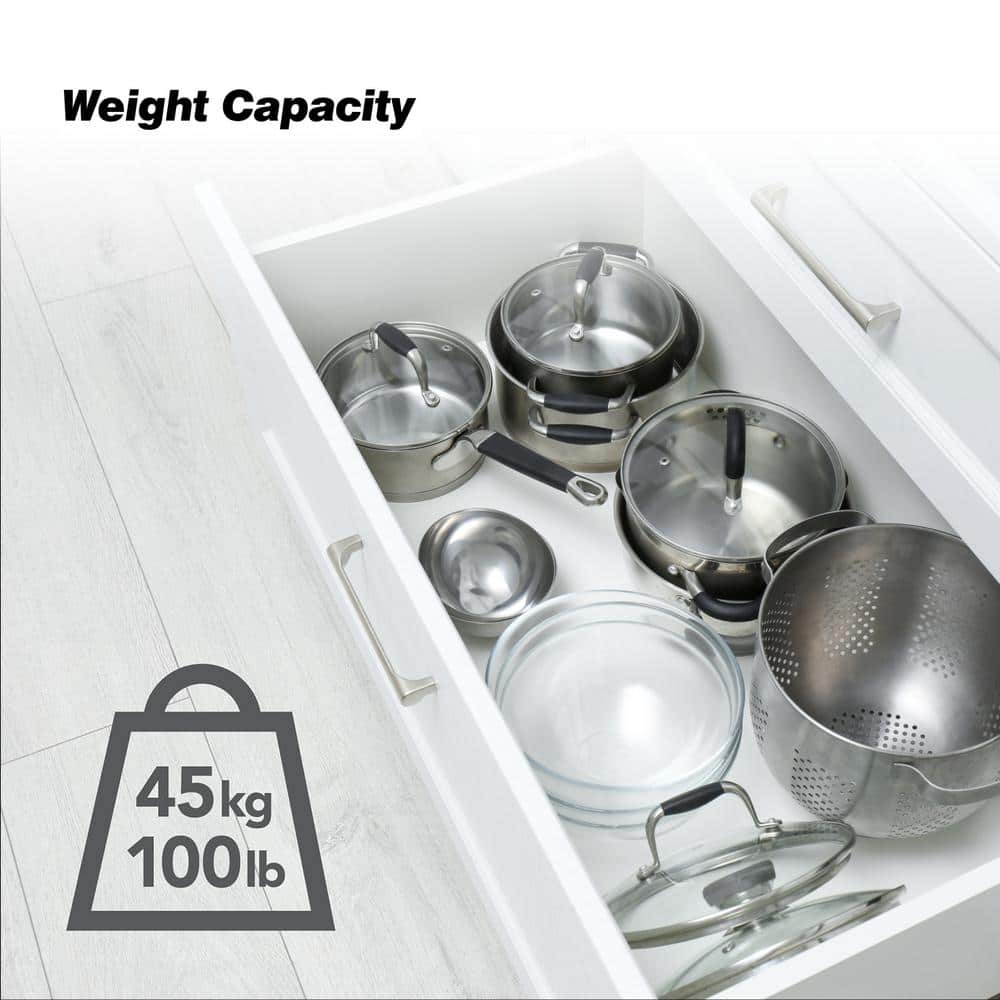 (Pair) 22 in. (559 mm) Full Extension Side Mount Ball Bearing Drawer Slide - Hercitys