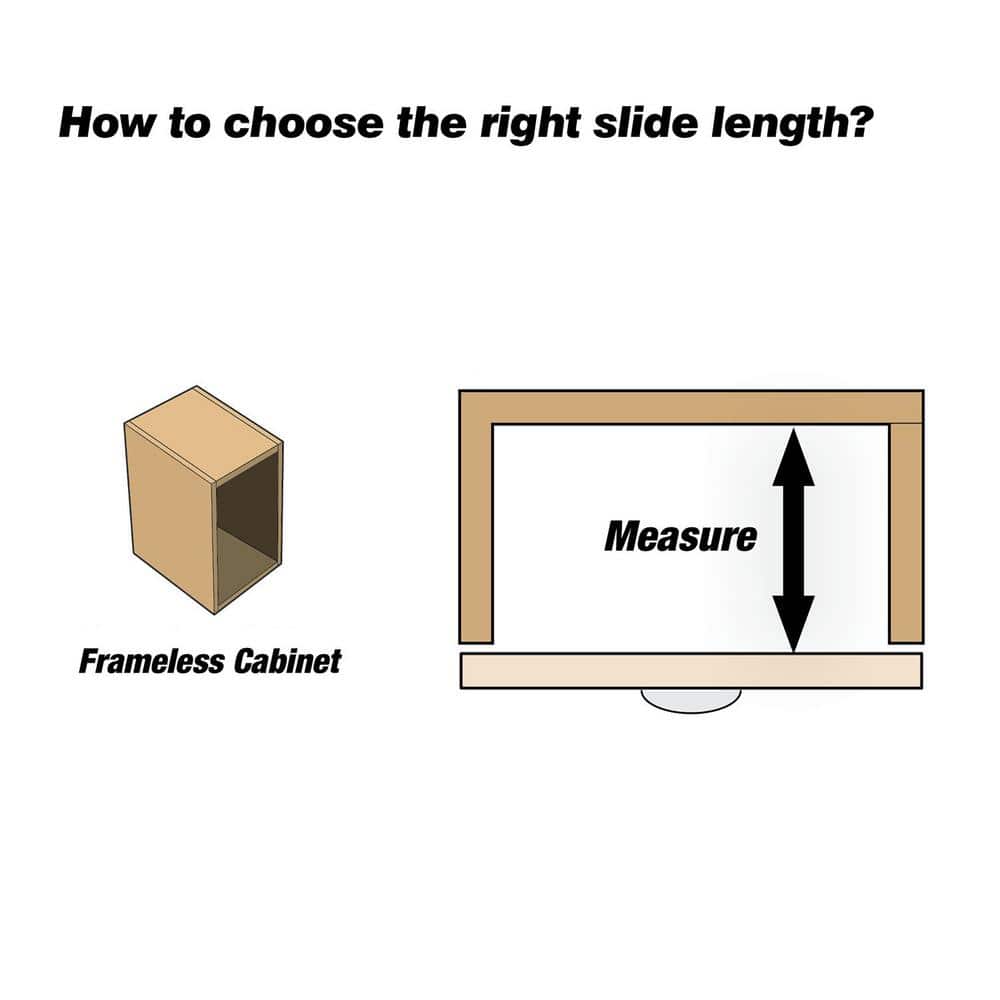 (Pair) 22 in. (559 mm) Full Extension Side Mount Ball Bearing Drawer Slide - Hercitys