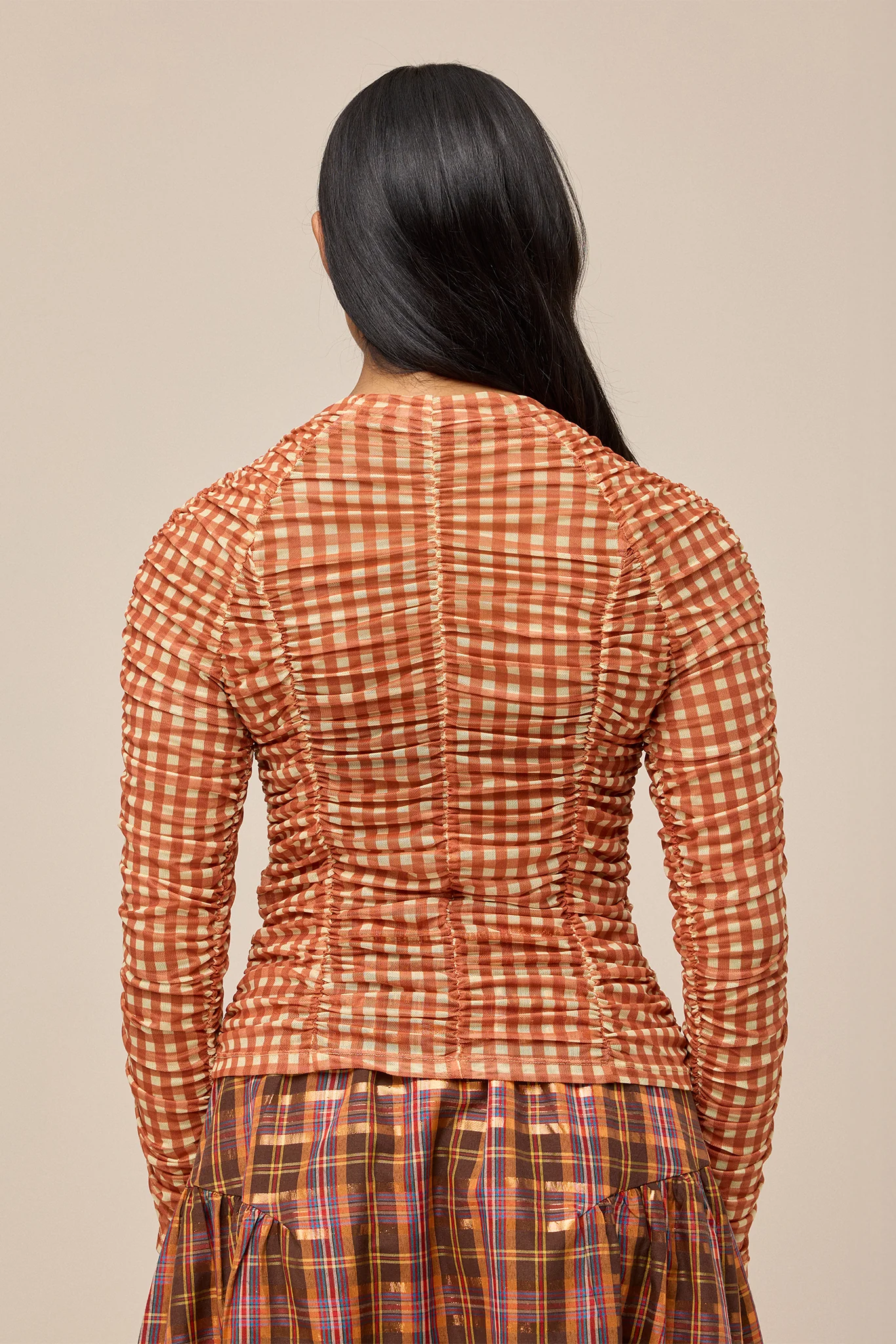 JUNY MESH TOP - HAYBELL GINGHAM - Hercitys