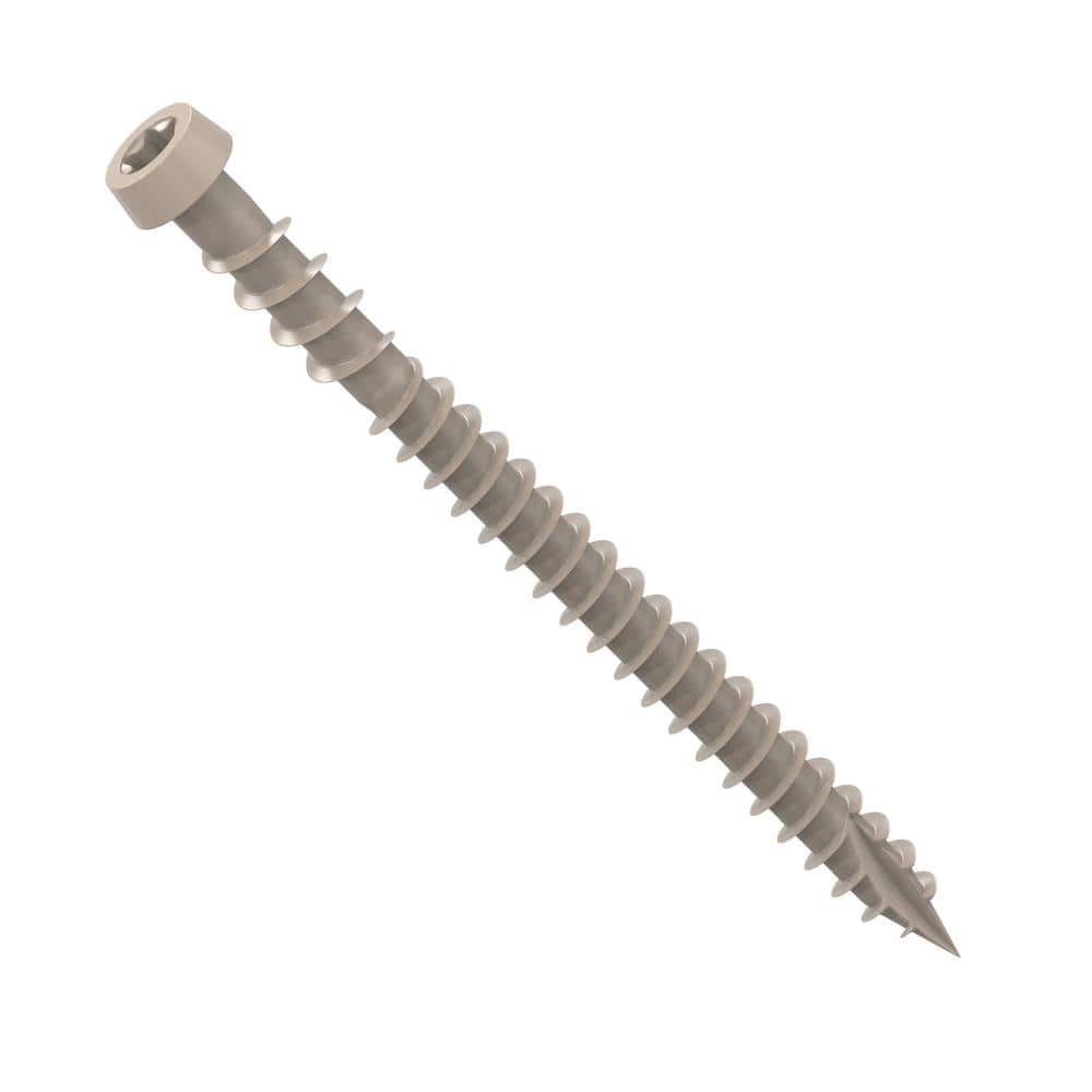 #10 2-1/2 in. Sand Star Drive Trim-Head Composite Deck Screw (100-Count) - Hercitys