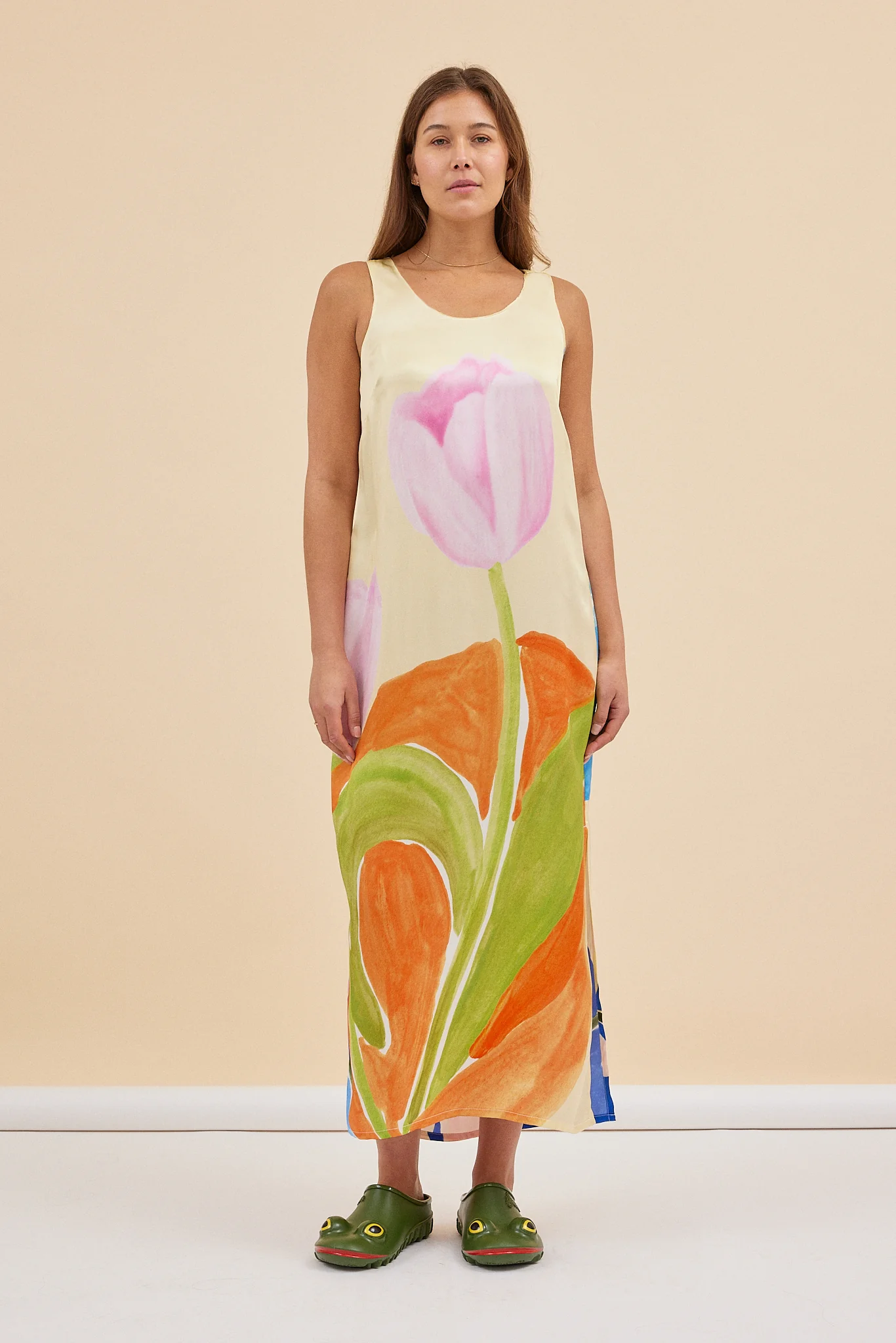 SILK SEEDLING DRESS - MACRO TULIP - Hercitys