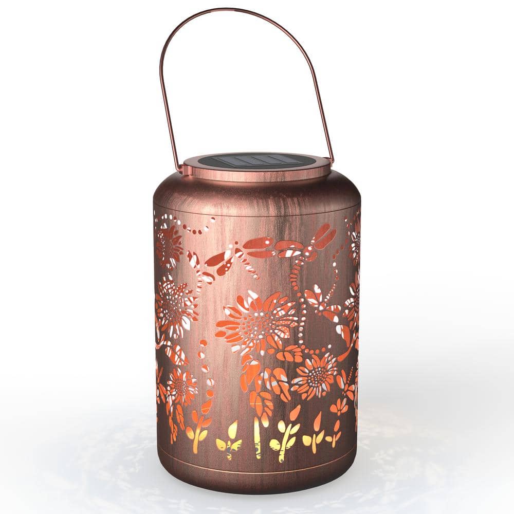 Solar Lantern Outdoor Lanterns Solar Hanging Lantern Solar Table Lantern Lights Dragonflies Sunflowers Garden Torch - Hercitys