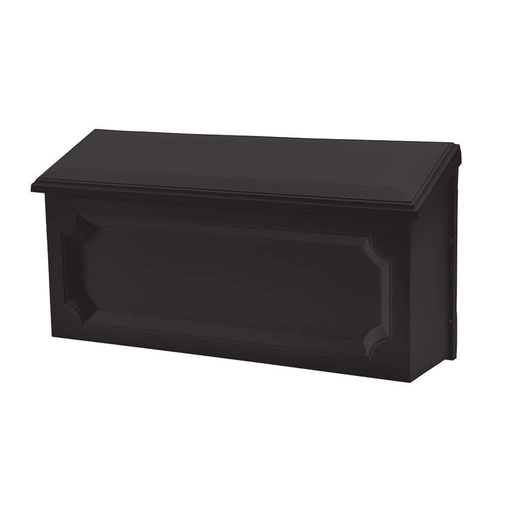 Windsor Black, Small, Plastic, Wall Mount Mailbox - Hercitys