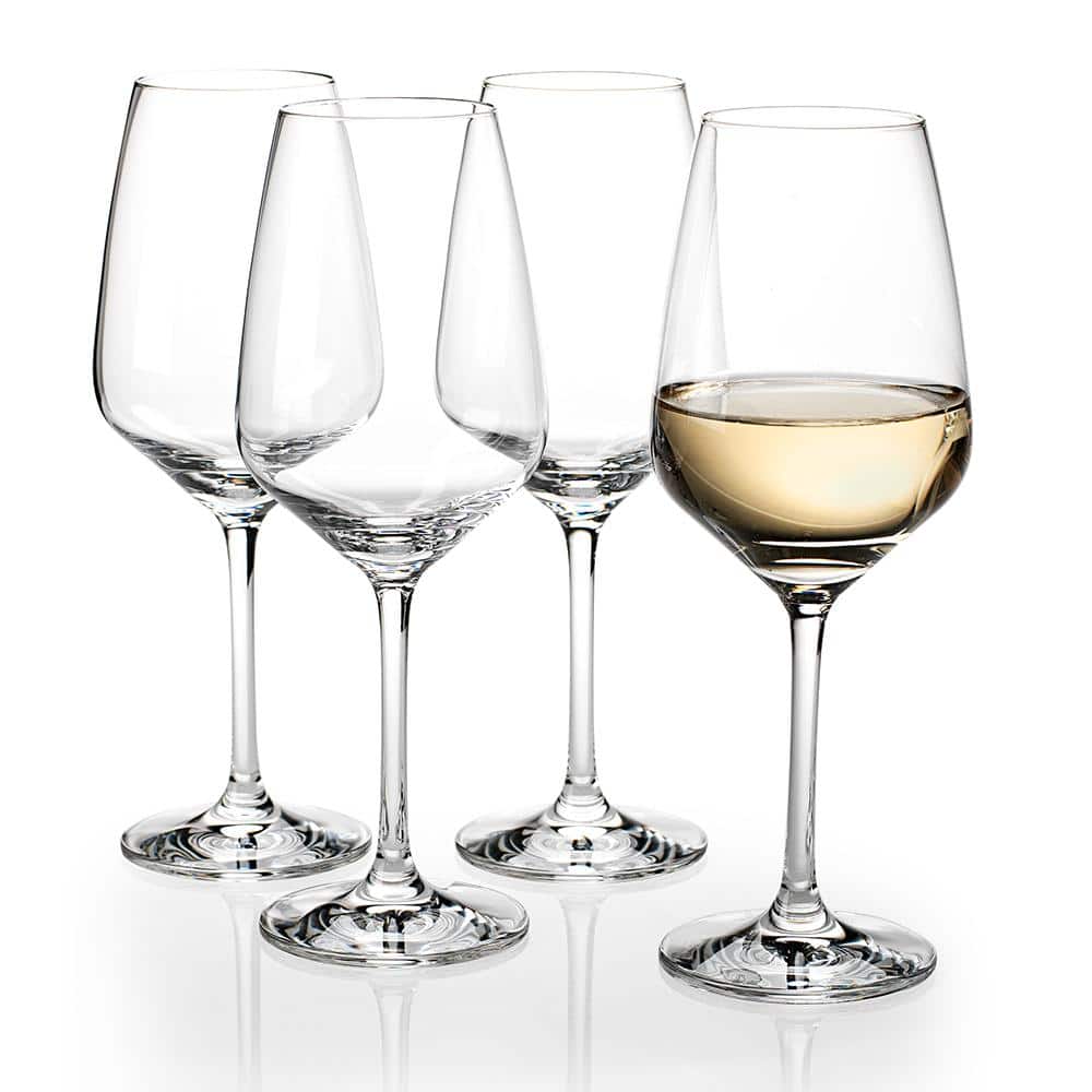 Voice Basics 12 fl. oz. Crystal White Wine Glasses (4-Pack) - Hercitys