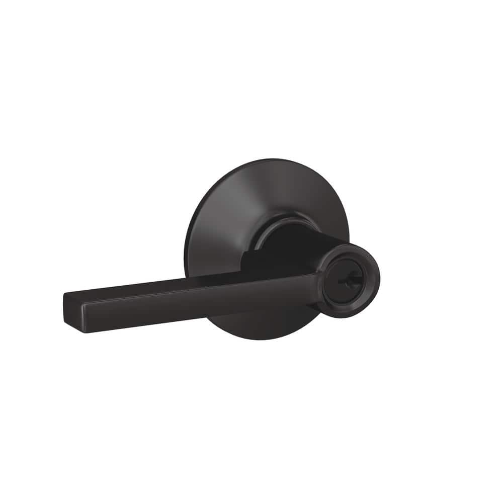 Latitude Matte Black Keyed Entry Door Handle - Hercitys