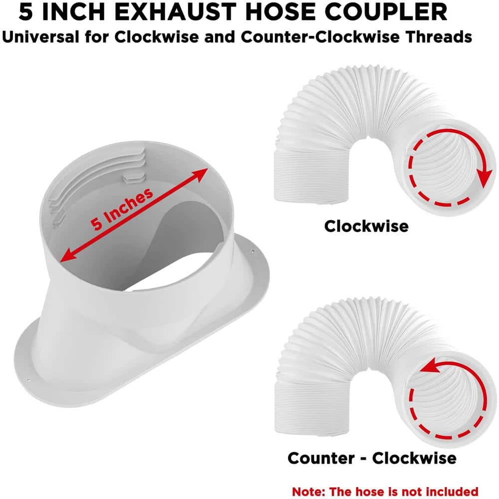 Window Slide Kit Plate for Exhuast Hose of 5 in. Adjustable Portable Air Conditioner Window Vent Kit - Hercitys