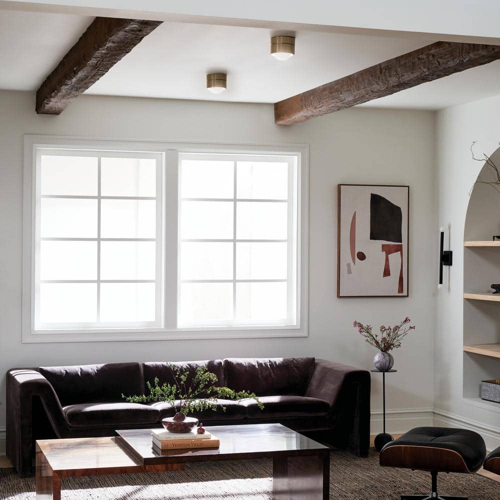 Tibbi 5.5 in. 1-Light Black Integrated LED Modern Hallway Flush Mount Ceiling Light - Hercitys