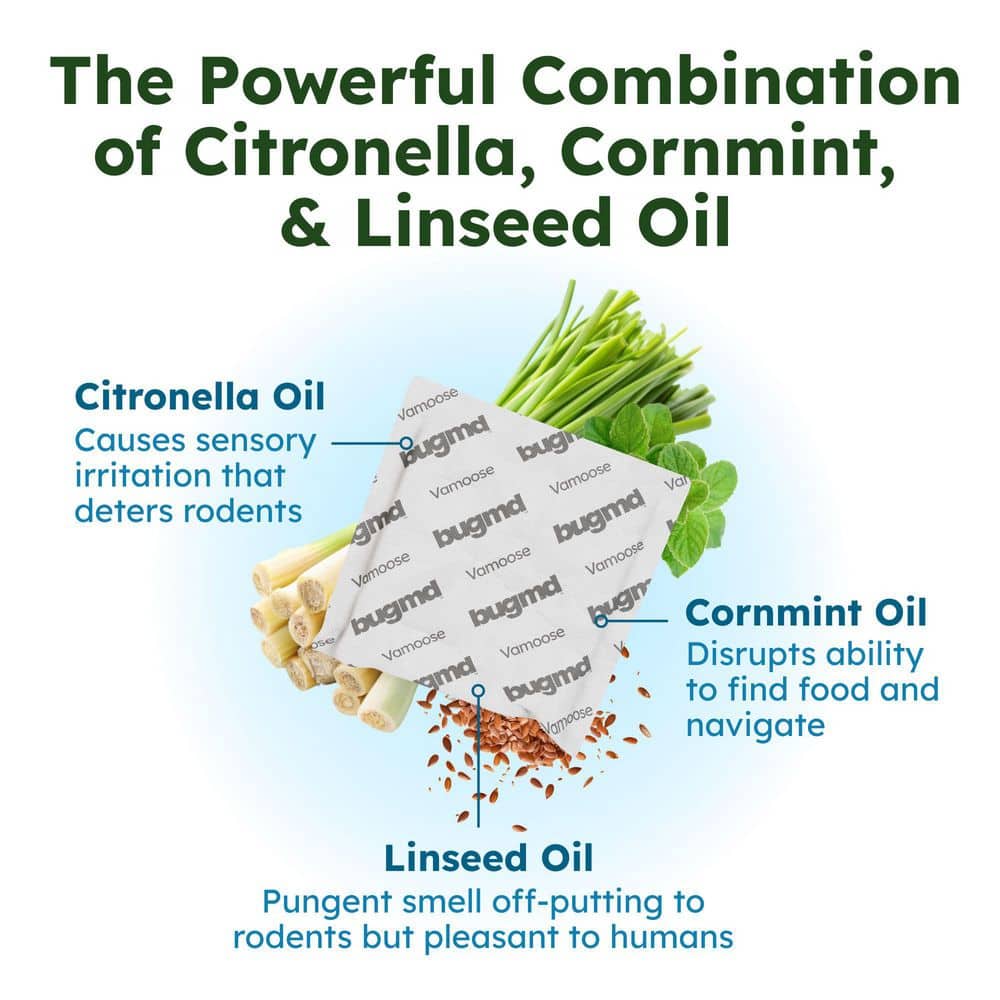 Vamoose, Rodent Repellent Pouches (1-Pack, 4-Pouches) - Hercitys