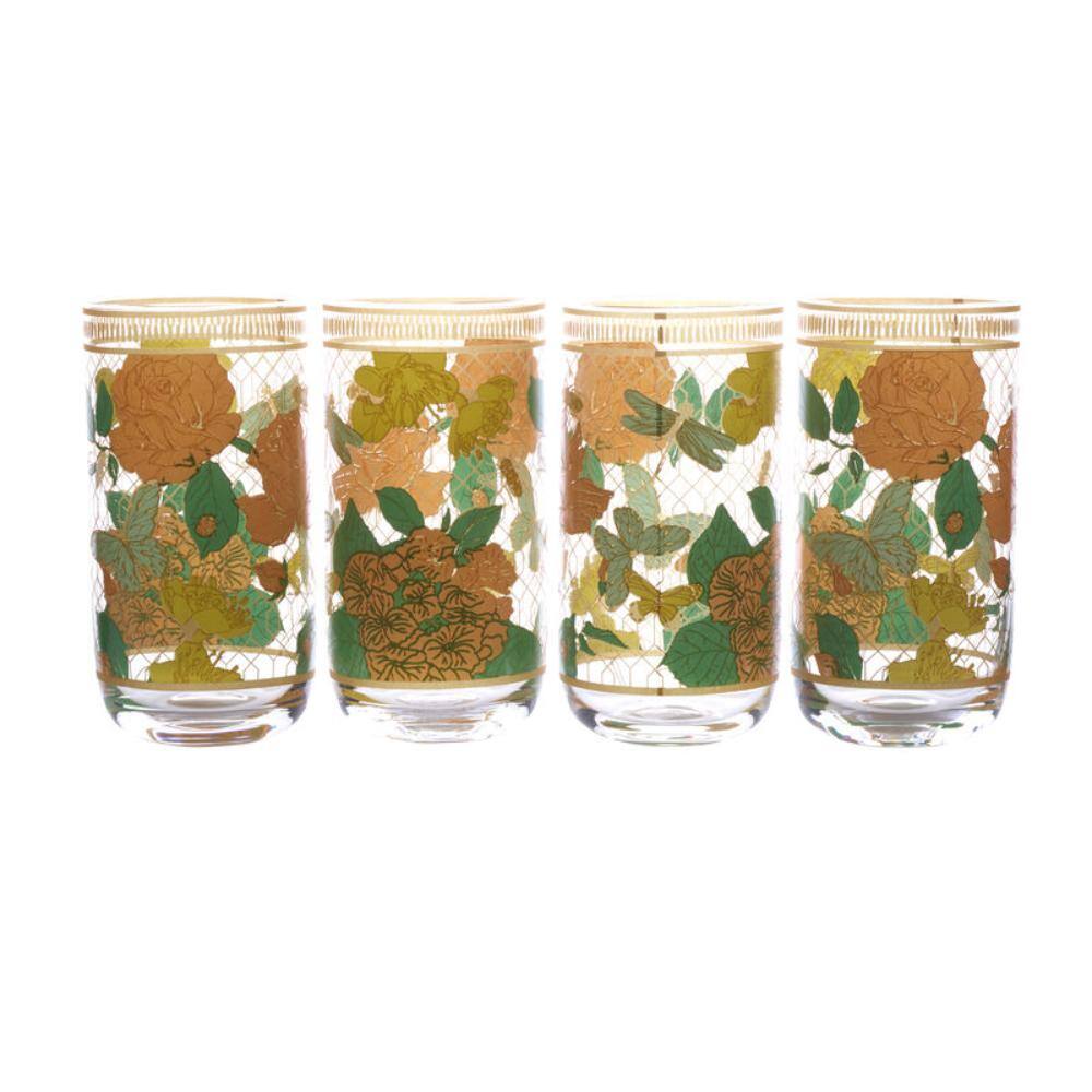 Vintage Vibe 19 oz. Highball Glass Set (Set of 4) - Hercitys