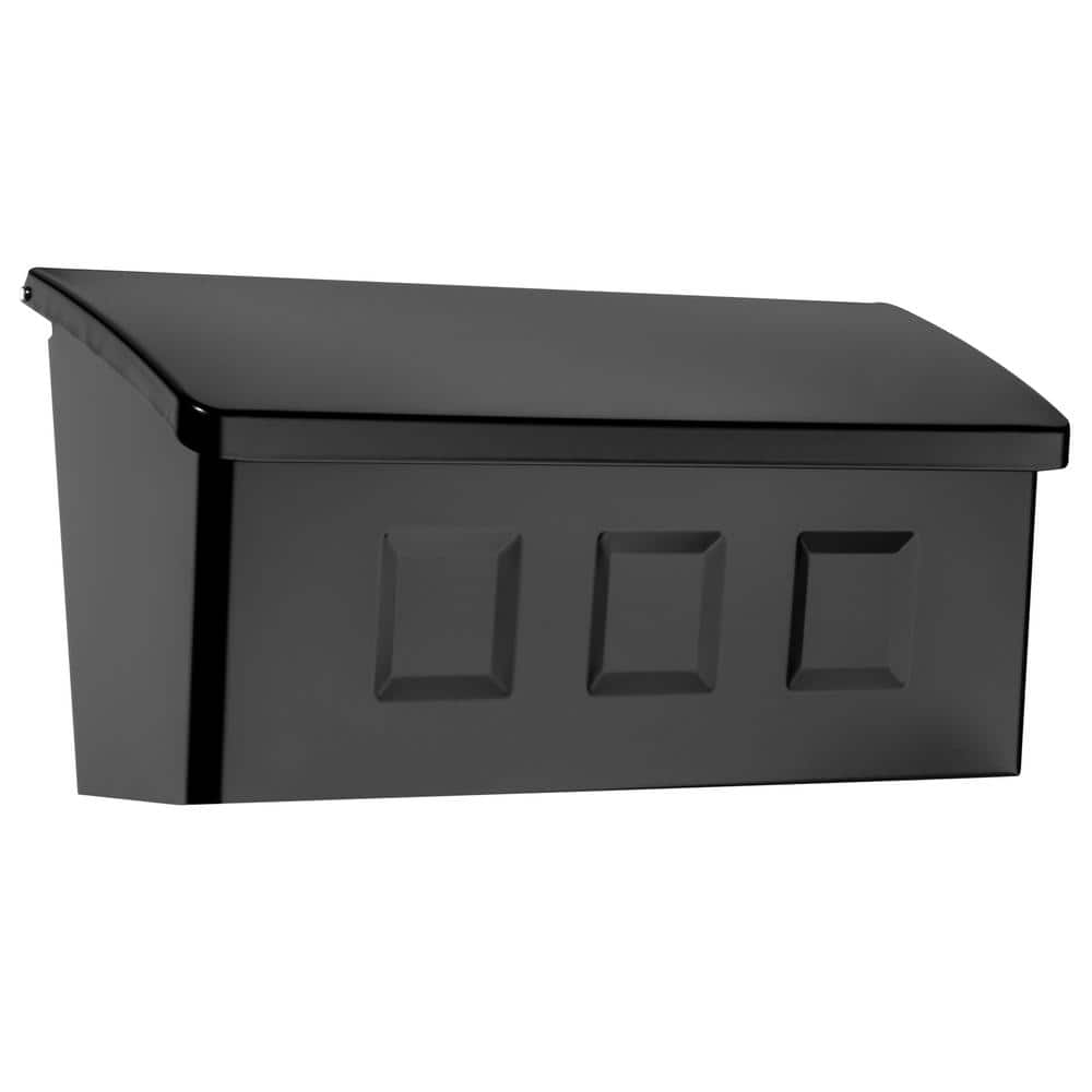 Wayland Black, Small, Steel, Wall Mount Mailbox - Hercitys