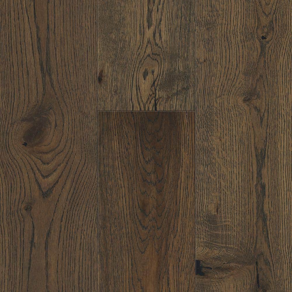 Weathered Oak White Oak 1/4 in. T x 6.5 in. W Click Lock Hand Scraped Engineered Hardwood Flooring (21.7 sqft/case) - Hercitys