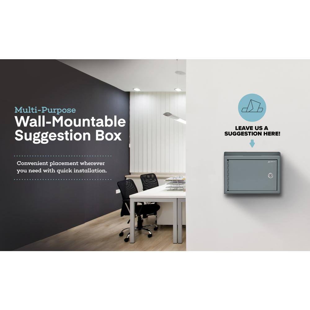 Wall Mountable Medium Size Steel Multi-Purpose Suggestion Drop Box Mailbox (2-Pack) - Hercitys