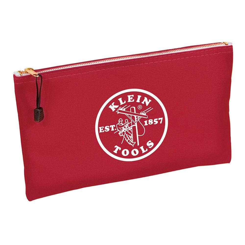 Zipper Bags, Canvas Tool Pouches Brown/Black/Gray/Red, 4-Pack - Hercitys