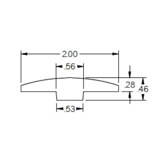 Witney 0.28 in. Thick x 2 in. Wide x 78 in. Length Wood T-Molding - Hercitys