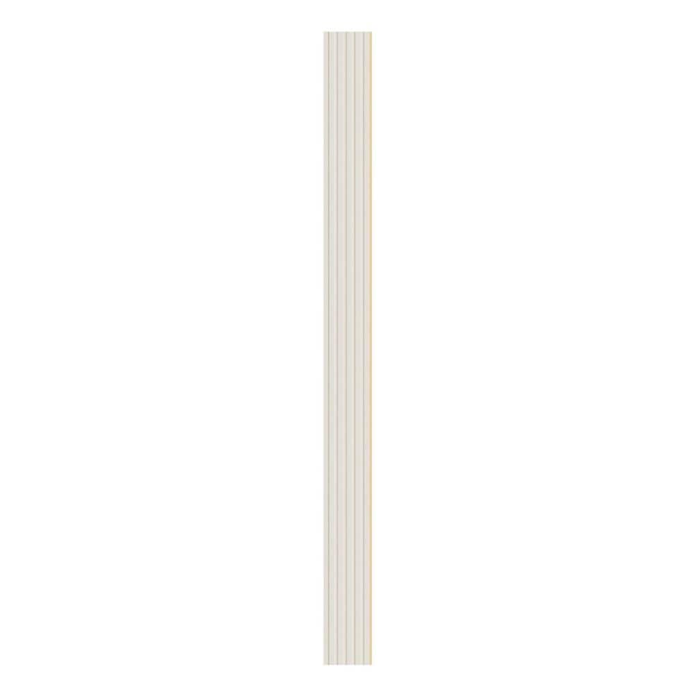Wood Slat Acoustic Panels 0.35 in. H x 6.54 in. W Slatwall Panels in White 8-Packs WPC Accent Wooden Wall Panels - Hercitys