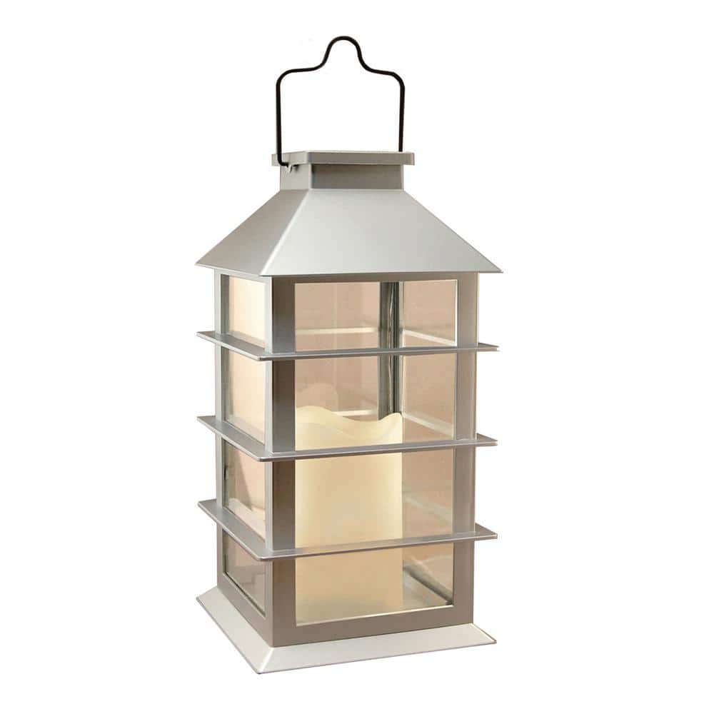 Solar 5.5 in. x 13.5 in. Silver Lantern - Hercitys