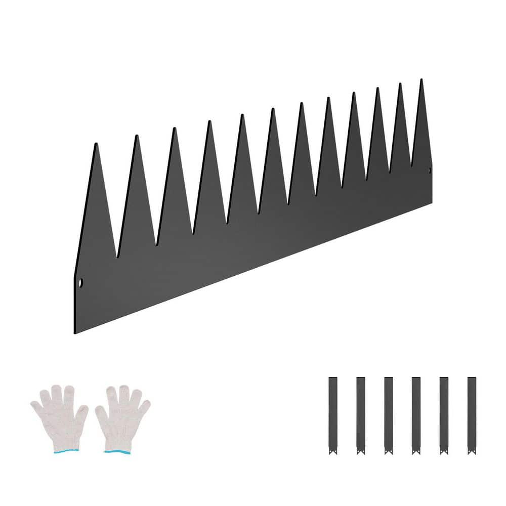 Steel Landscape Edging, 4-Packs 40 x 6 in. x 0.06 in. Border Bendable Lawn Edging, Flower Bed Divider, Black - Hercitys