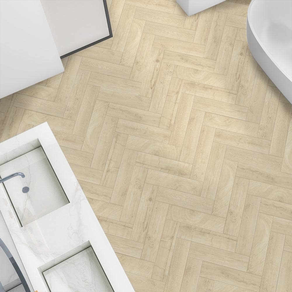 Sycamore Beige 6 in. x 24 in. Porcelain Floor and Wall Tile (14 sq. ft./Case) - Hercitys