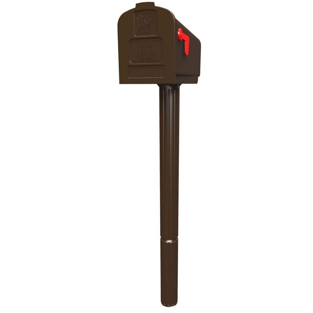 Harrison Bronze, Medium, Plastic, All-in-One, Mailbox and Post Combo - Hercitys