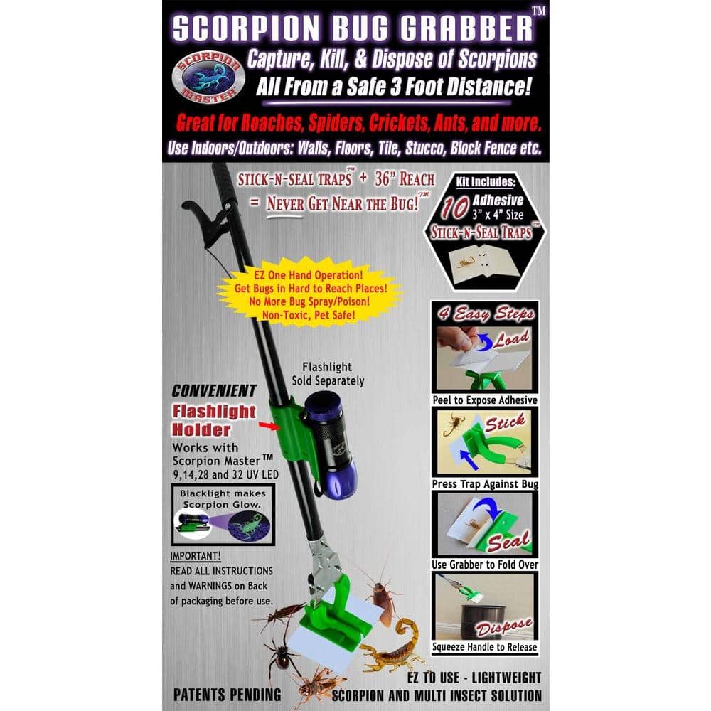 Bug Grabber with 10 Stick-N-Seal Traps - Hercitys