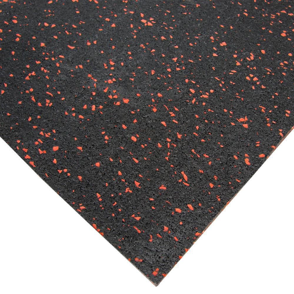 Elephant Bark Red Dot 3/16in T x 48in. W x 144in. L Rubber Flooring (48 sq. ft.) - Hercitys