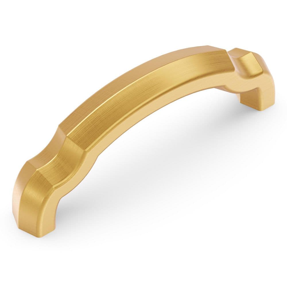 Veranda 3 in. (76 mm) Center-to-Center Brushed Golden Brass Finish Cabinet Pull (10-Pack) - Hercitys