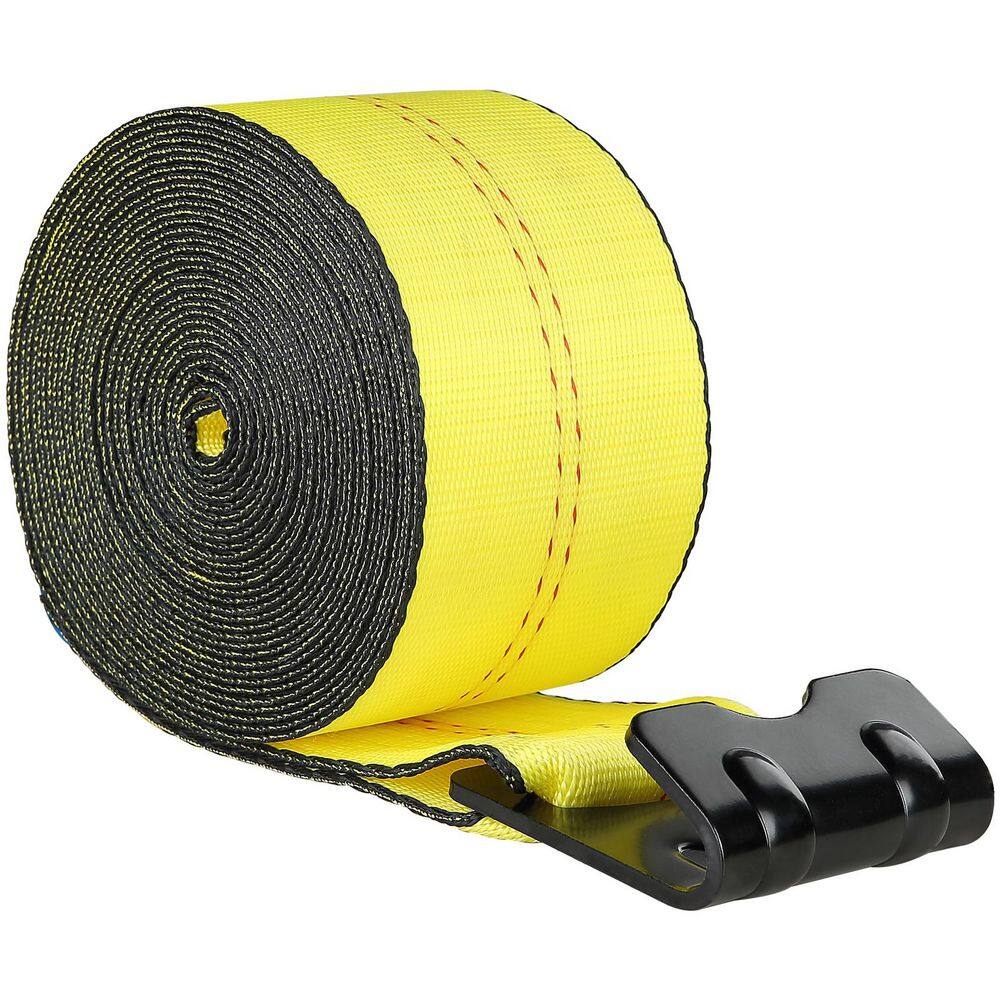 Winch Straps, 4 in. x 40 ft., 18000 lbs. Break Strength, 6000 lbs. Load Capacity, Truck Straps with Flat Hook - Hercitys