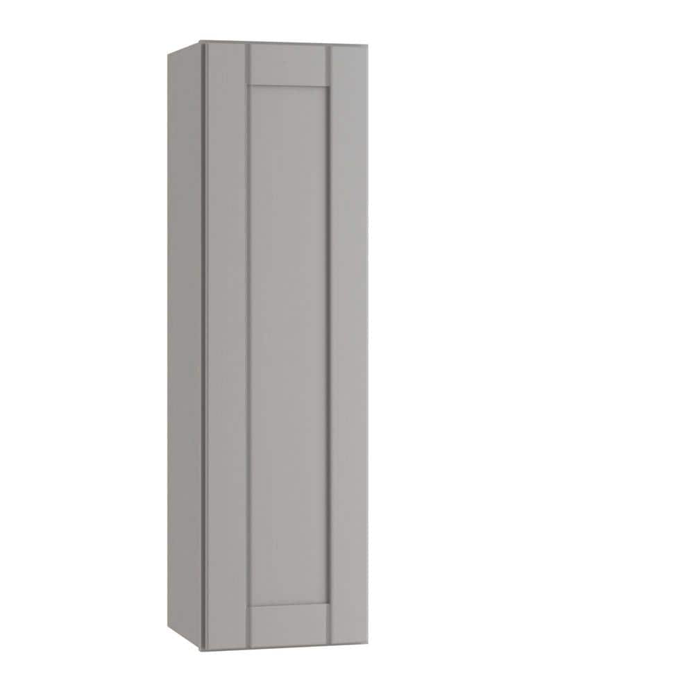 Washington Veiled Gray Plywood Shaker Assembled Wall Kitchen Cabinet Soft Close Left 21 in W x 12 in D x 36 in H - Hercitys