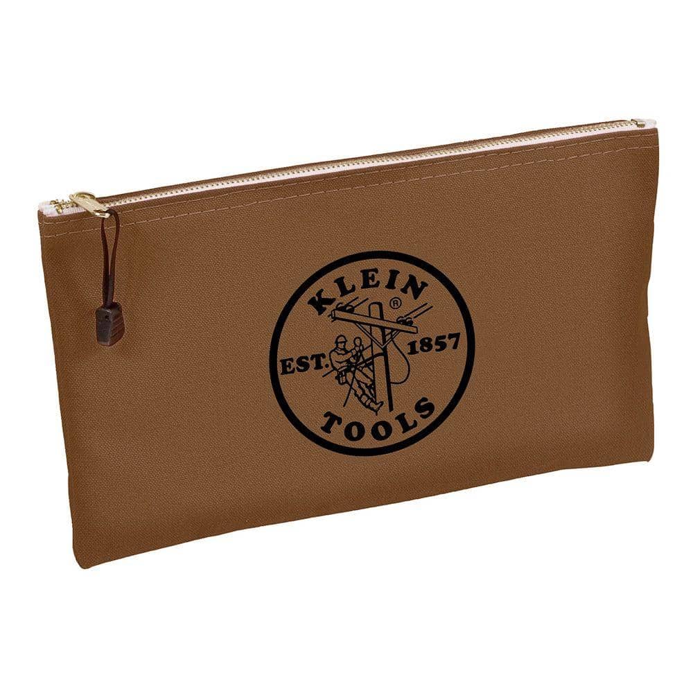 Zipper Bags, Canvas Tool Pouches Brown/Black/Gray/Red, 4-Pack - Hercitys