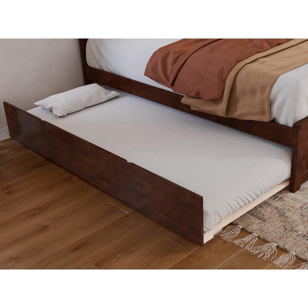 Urban Walnut Twin Trundle Bed - Hercitys