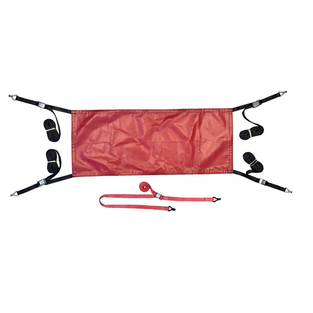Tie Down Pad 44 in. x 18 in. with 10 ft. Straps and 8 ft. Additional Strap (1-Pack) - Hercitys