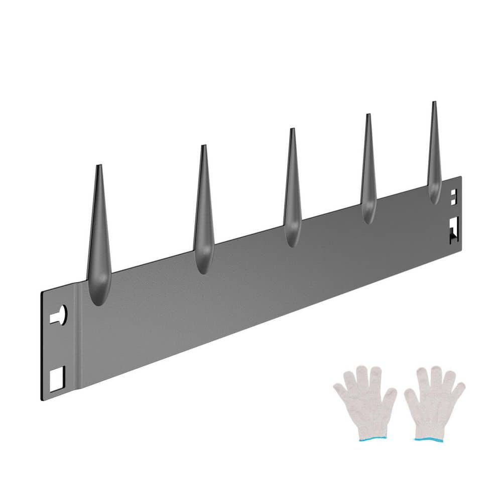 Steel Landscape Edging, 5 Pieces Rust-Resistant Metal Garden Border Durable Yard Divider Dark Gray 0.06in. W, 6.14 in. H - Hercitys