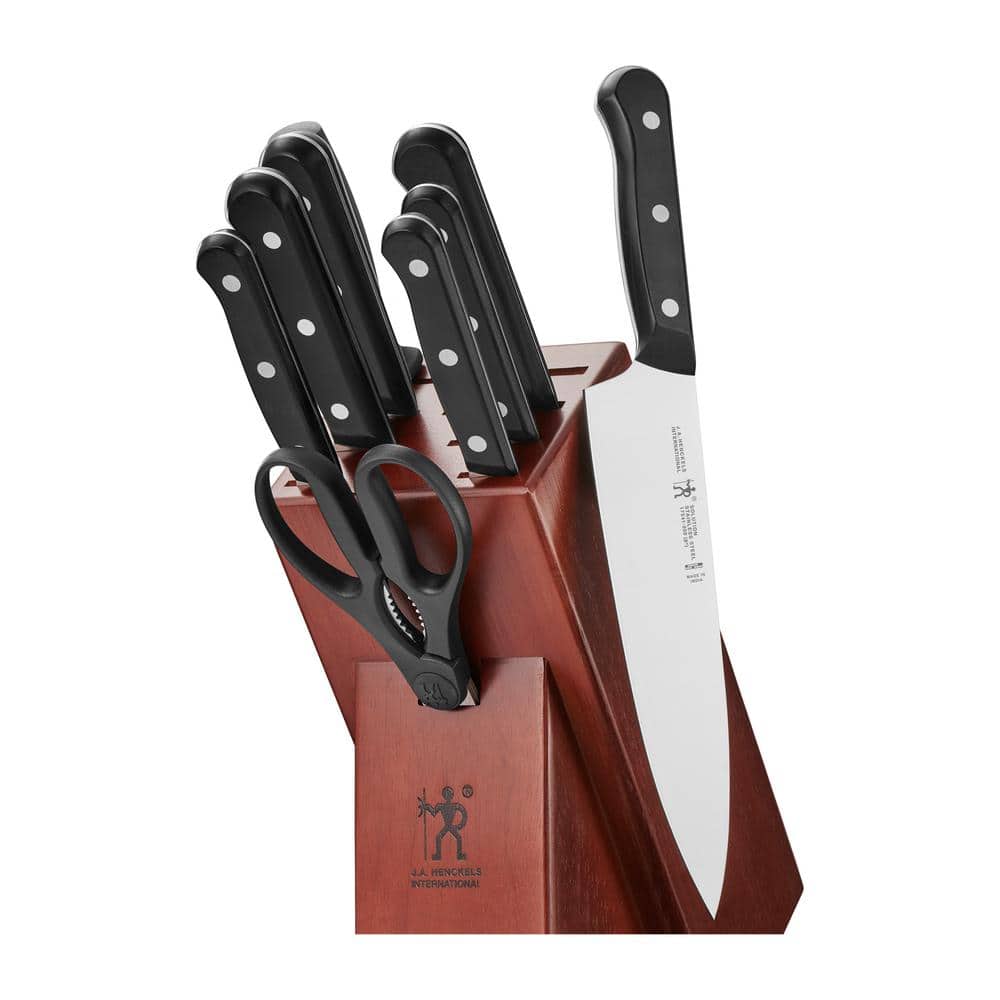 Solution 10-Piece Stainless Steel German Knife Block Set - Hercitys