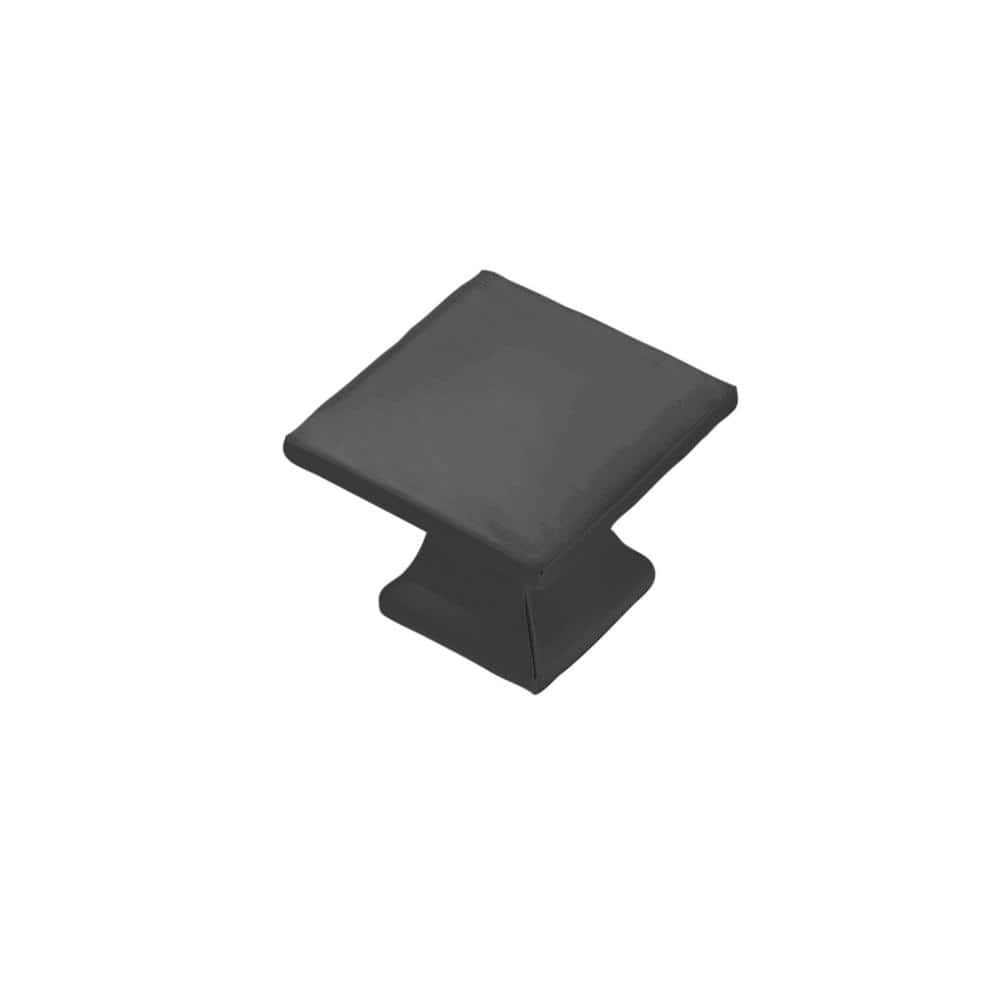 Studio 1-1/4 in. Square Matte Black Cabinet Knob (10-Pack) - Hercitys