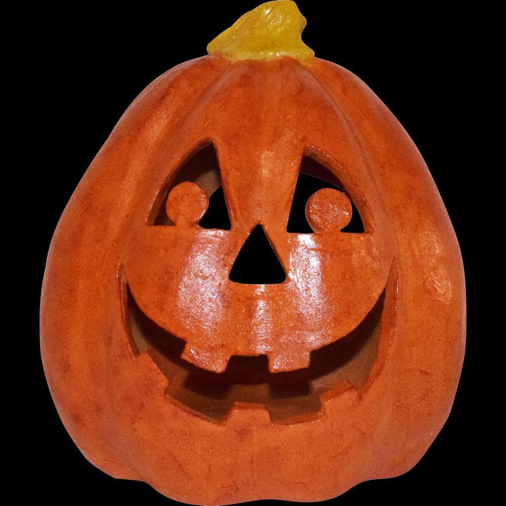 8.5 in. Dia Halloween Tabletop Jack-O-Lantern, Orange - Hercitys