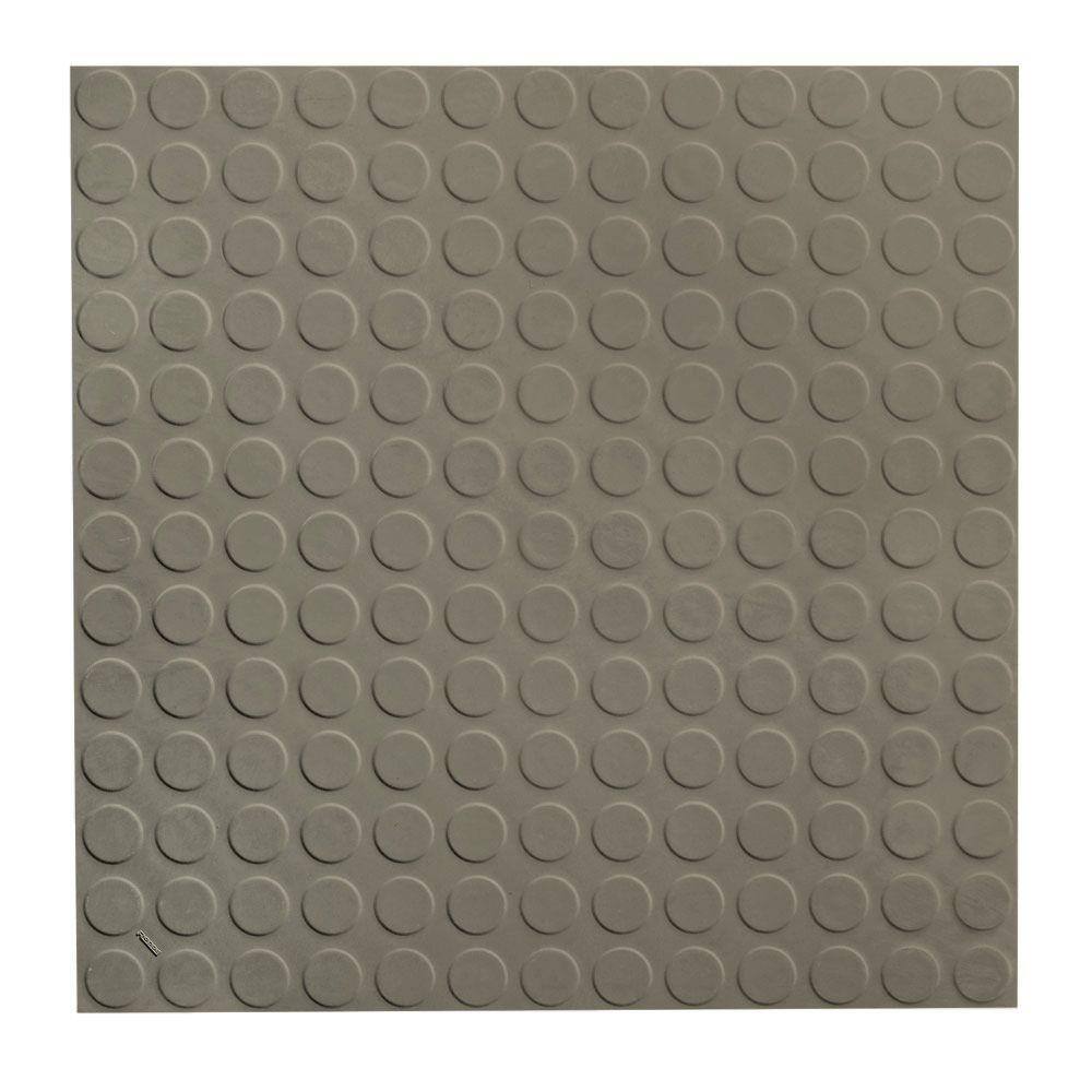 Vantage Circular Profile 19.69 in. x 19.69 in. Lunar Dust Rubber Tile - Hercitys