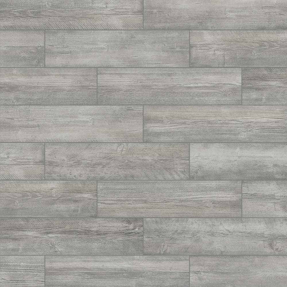 Tahoe Cedar Gray 6 in. x 24 in. Porcelain Floor and Wall Tile (16 sq. ft./Case) - Hercitys
