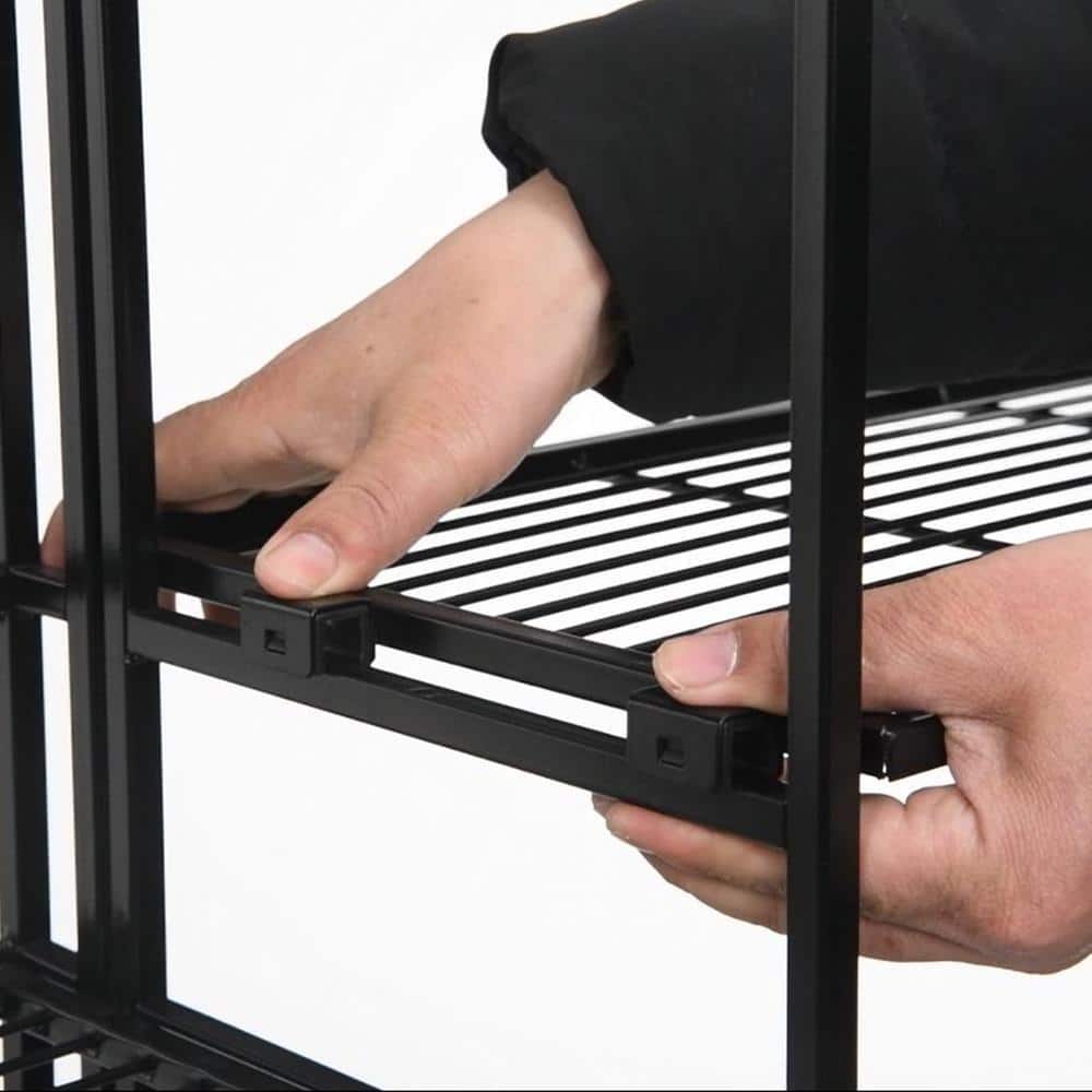 Xtra Storage Shelf Deluxe Black Metal Extension (Set of 2) - Hercitys