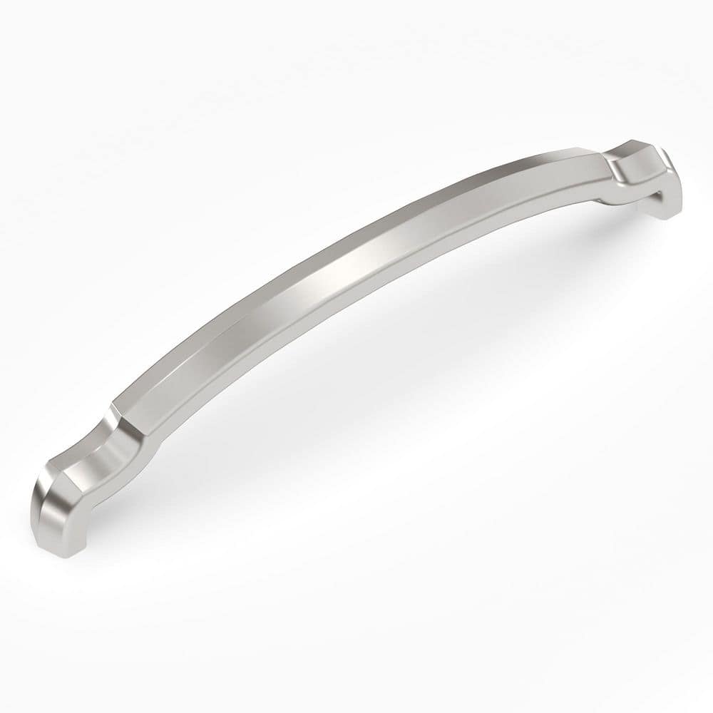 Veranda Collection 6-5/16 in. (160 mm) Center-to-Center Satin Nickel Finish Cabinet Pull (10-Pack) - Hercitys