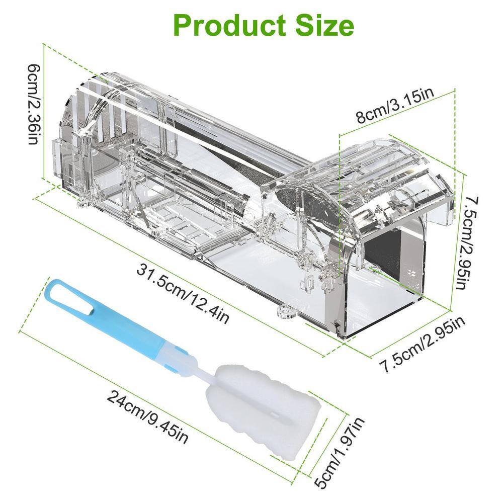 The rat catching series. Outdoors. Humanized live mouse series. Live rat trap. 4 packs - Hercitys