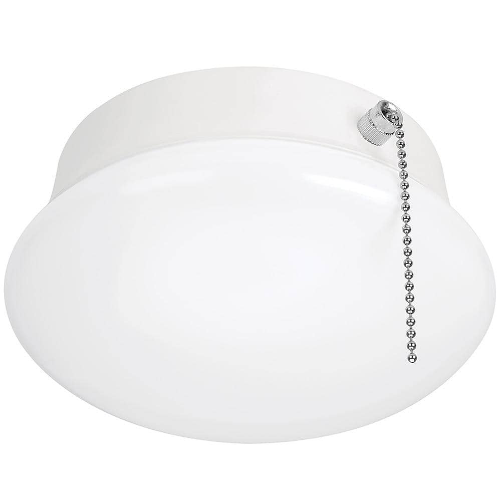Spin Light 7 in. Closet Light with Pull Chain LED Flush Mount Ceiling Light 830 Lumens 4000K Bright White Basement Light - Hercitys