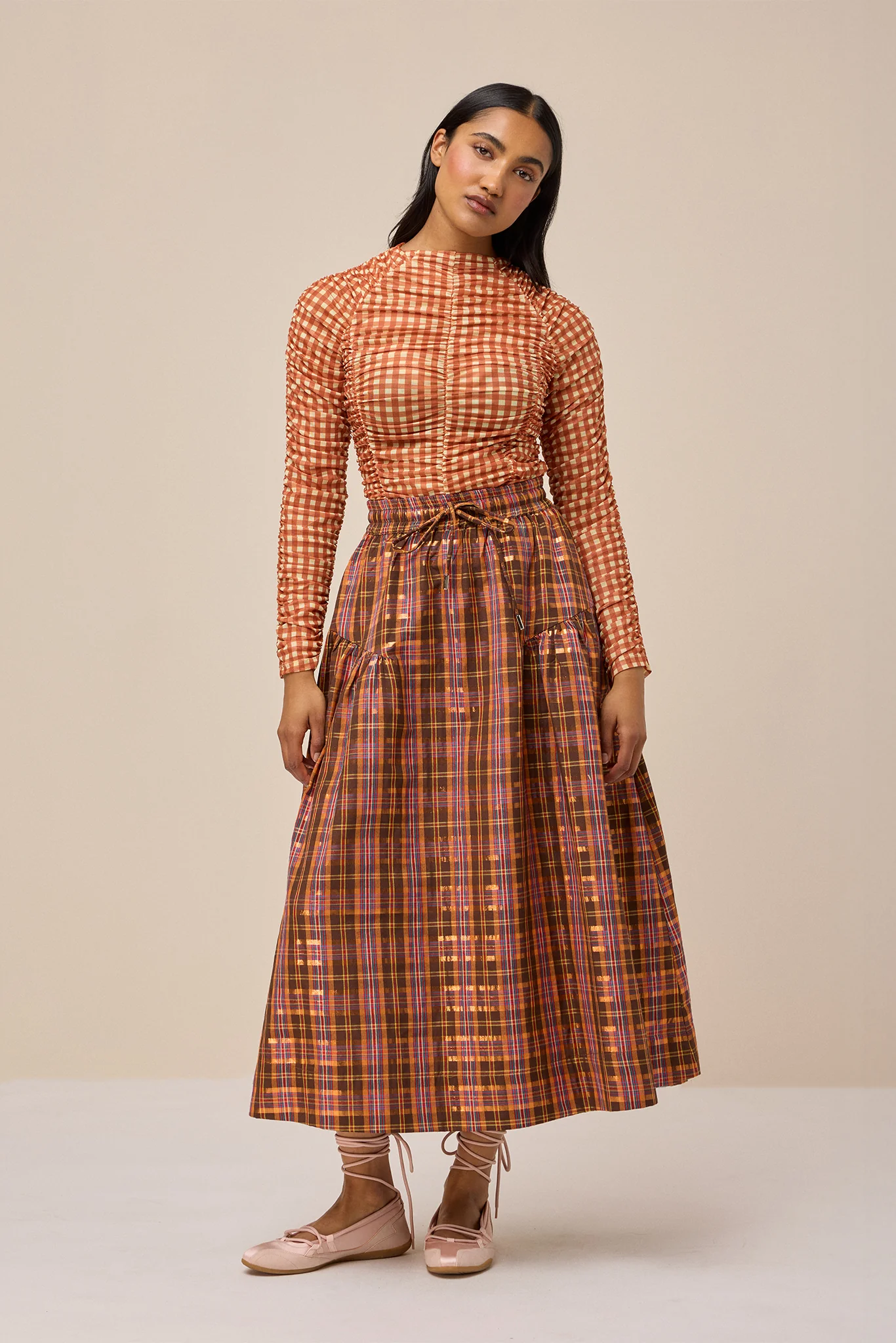 MATILDA SKIRT - PICKET FENCE PLAID - Hercitys