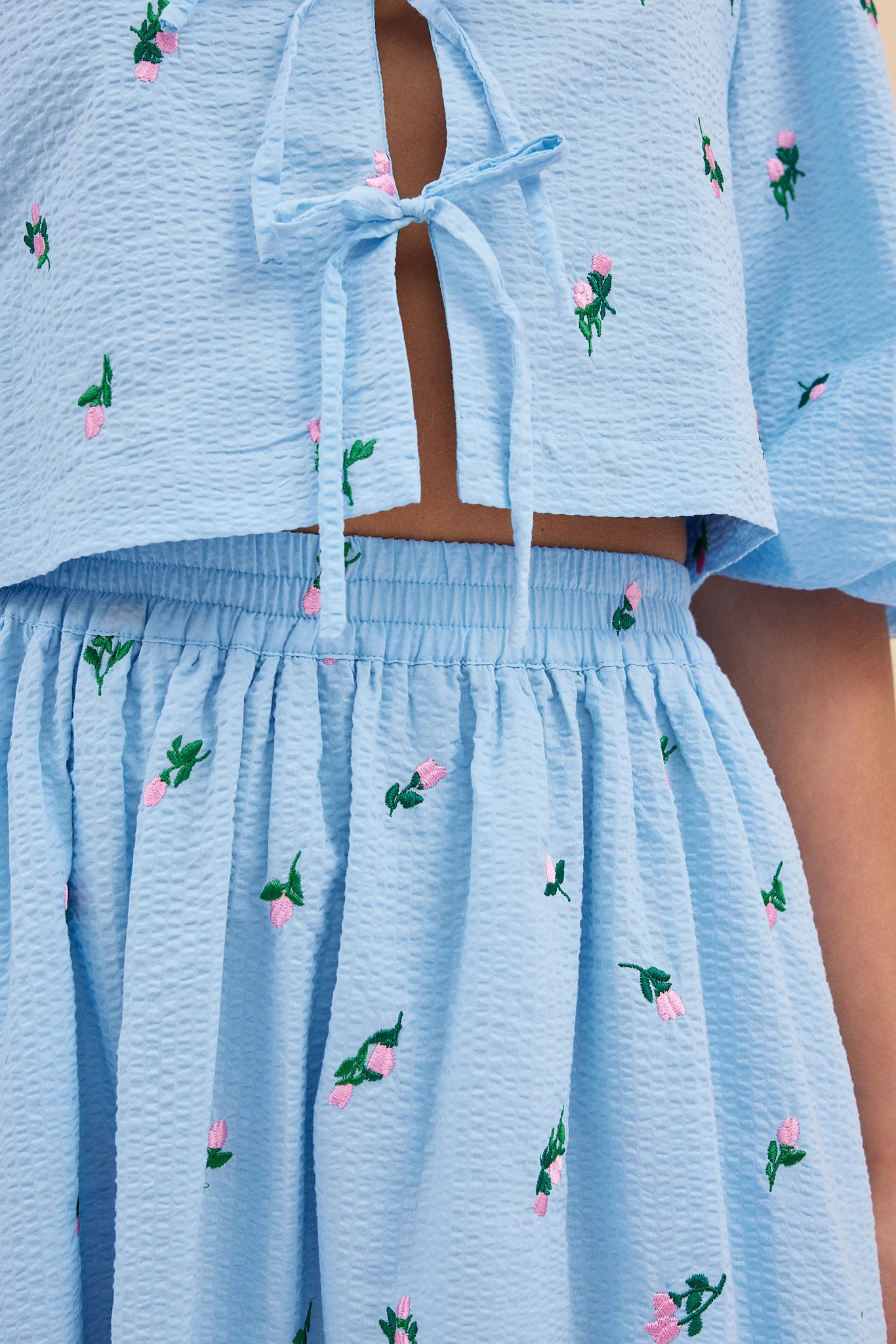 GIA SKIRT - BLUE ROSES - Hercitys