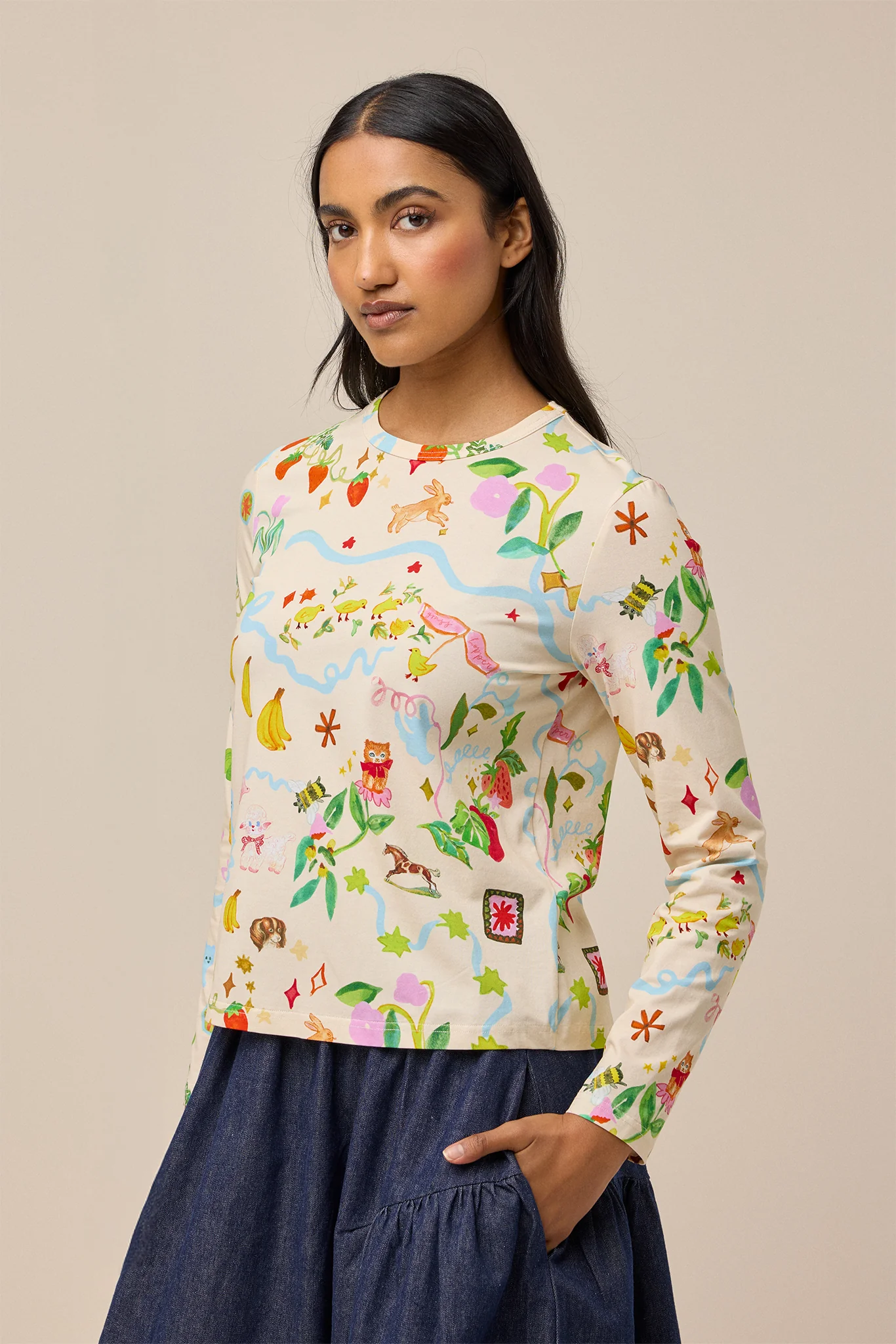 SUNNY TEE - STORY BOOK CREAM - Hercitys