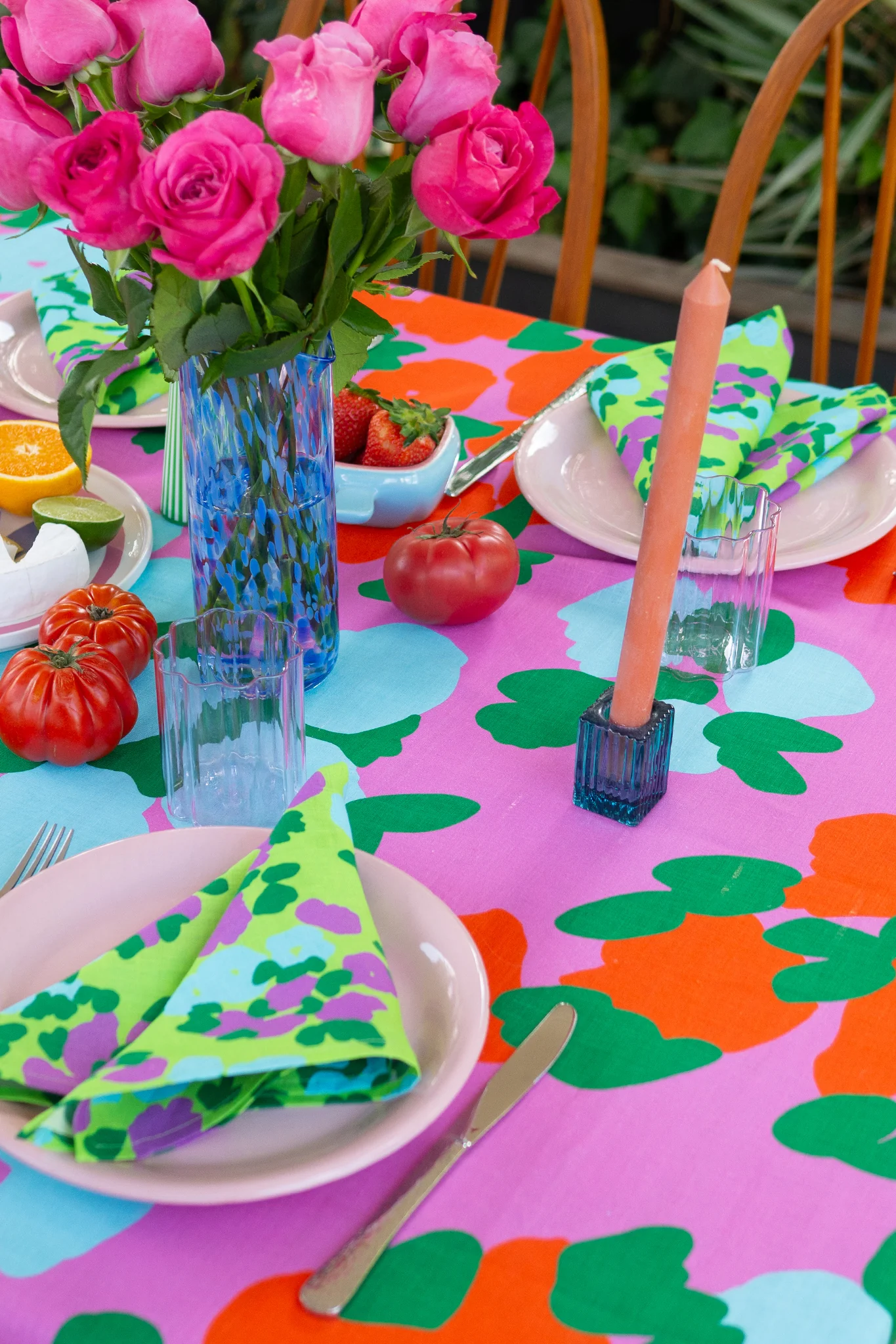 LINEN TABLECLOTH  - ROSEBUD - Hercitys