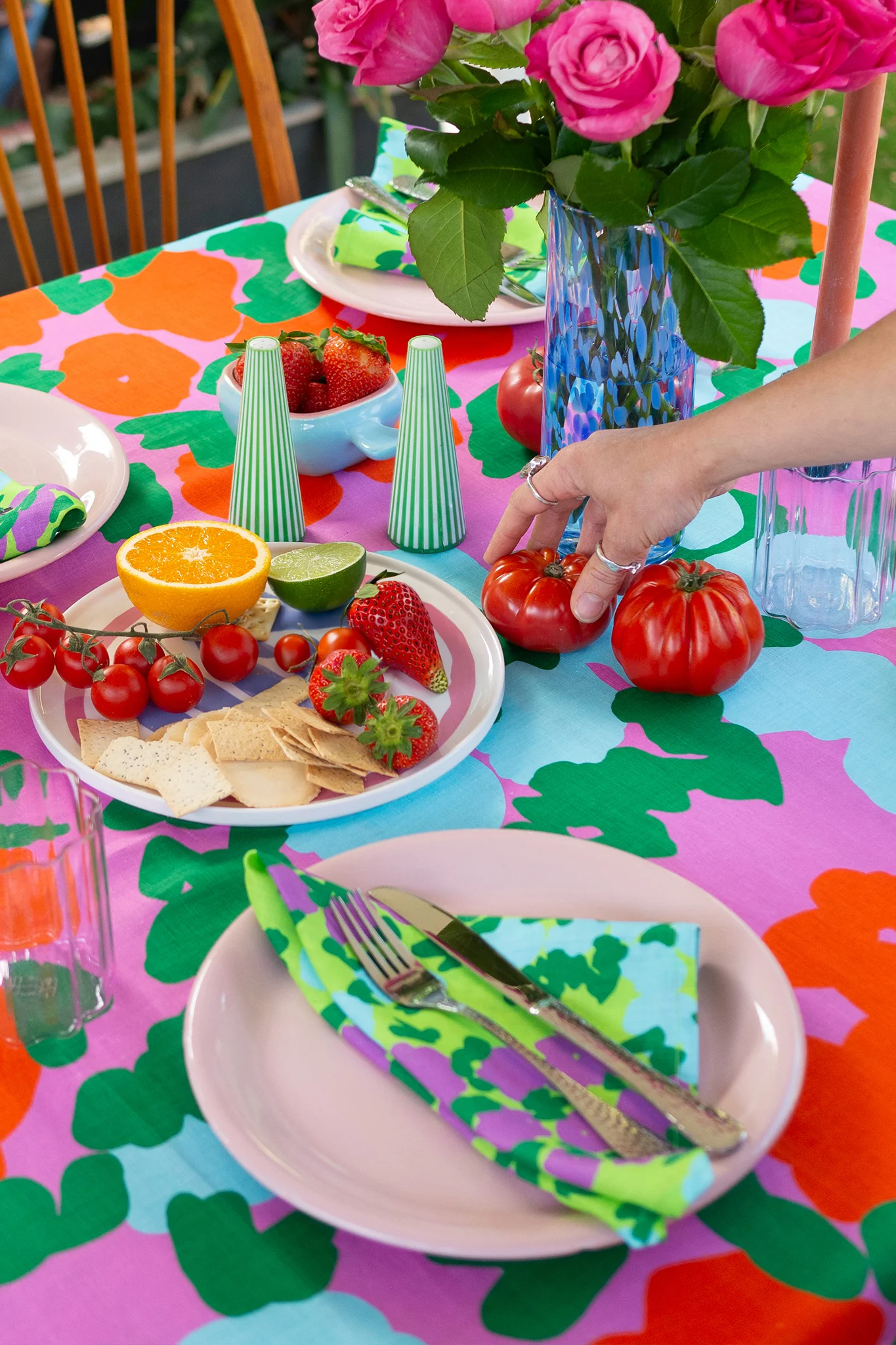 LINEN TABLECLOTH  - ROSEBUD - Hercitys