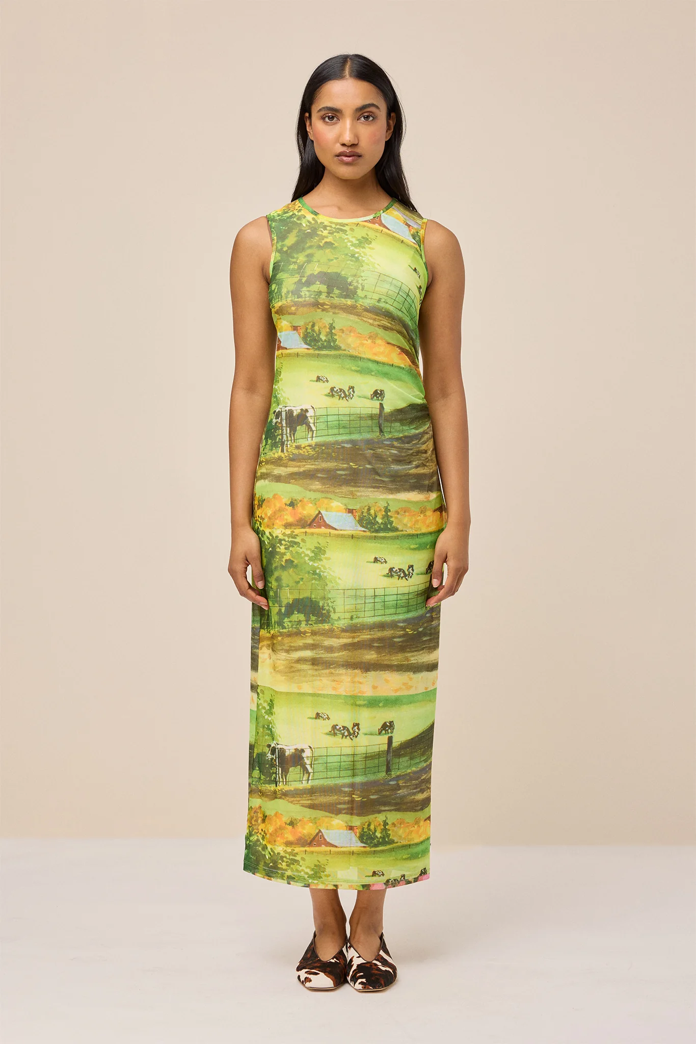 LILY MESH DRESS - GOLDEN FARM - Hercitys