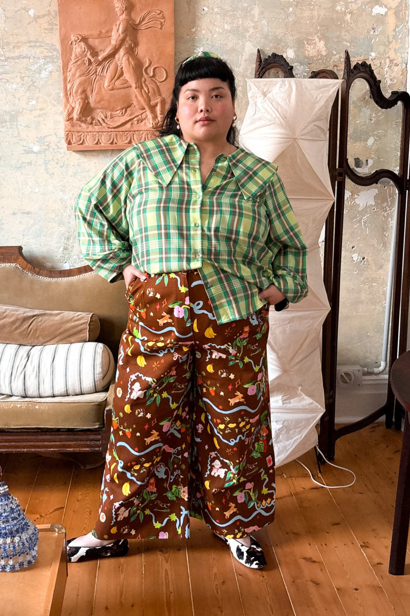 LULLABY BLOUSE - PICNIC PLAID - Hercitys